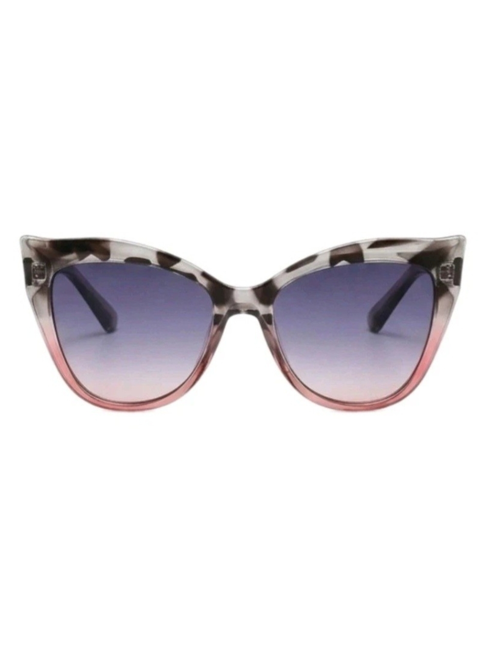 Cat-Eye Gradient Sunglasses in Pink and Gray